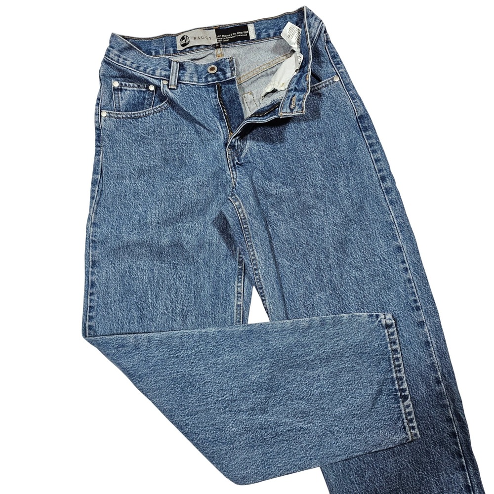Levi's SilverTab Baggy Jeans Women 26x29 Blue Medium Wash Wide Leg Y2K 90s Skate